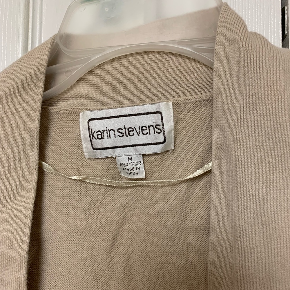 🔴 Short sleeve beige cropped cardigan